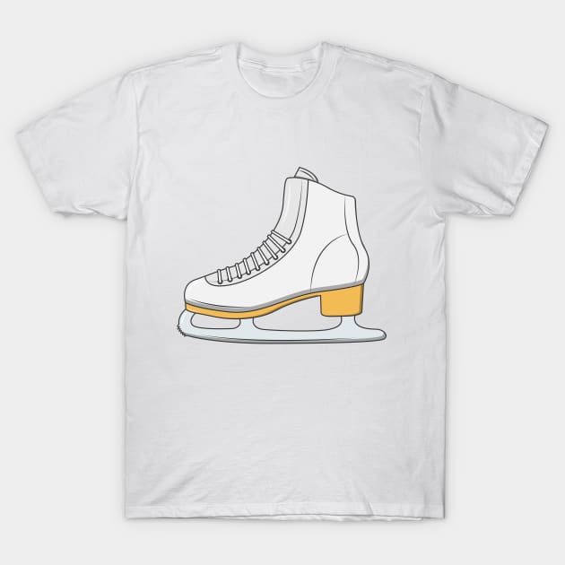 Ice Skating Shoes T-Shirt by KH Studio